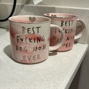 Set of mugs -- NEW BEST FUCKING DOG MOM EVER ❤️